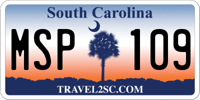 SC license plate MSP109