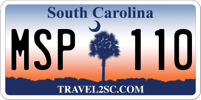 SC license plate MSP110