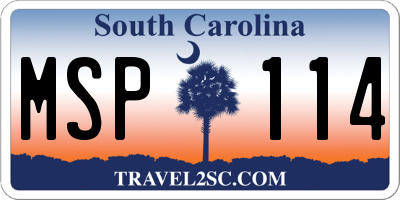 SC license plate MSP114