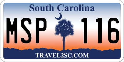 SC license plate MSP116