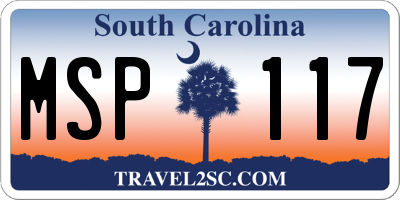 SC license plate MSP117