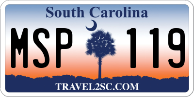 SC license plate MSP119