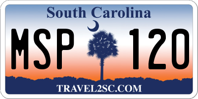 SC license plate MSP120