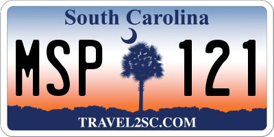 SC license plate MSP121