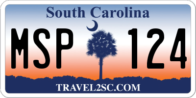 SC license plate MSP124