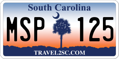SC license plate MSP125