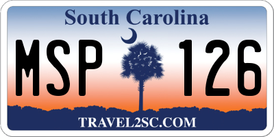 SC license plate MSP126