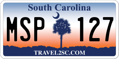 SC license plate MSP127