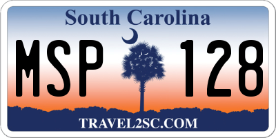 SC license plate MSP128