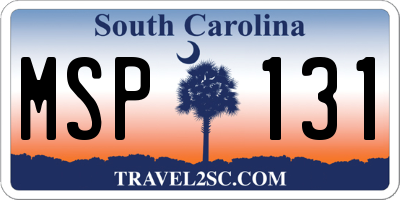 SC license plate MSP131