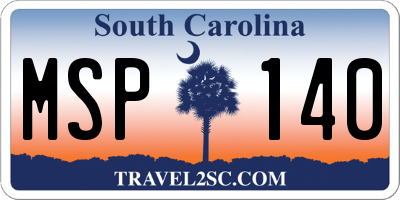 SC license plate MSP140