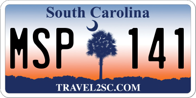 SC license plate MSP141