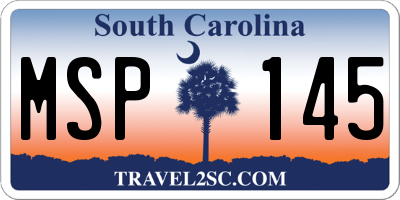 SC license plate MSP145