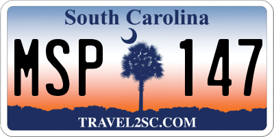 SC license plate MSP147