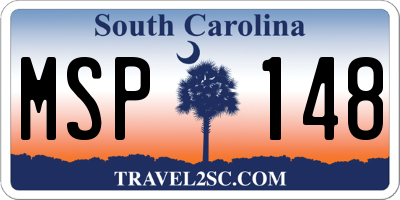 SC license plate MSP148