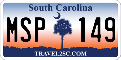 SC license plate MSP149