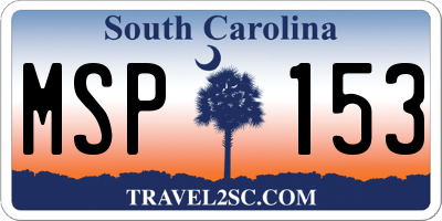 SC license plate MSP153