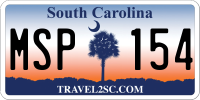 SC license plate MSP154