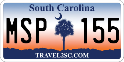 SC license plate MSP155