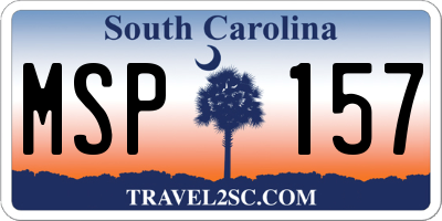 SC license plate MSP157