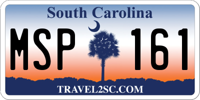 SC license plate MSP161