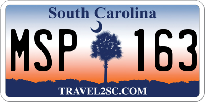 SC license plate MSP163