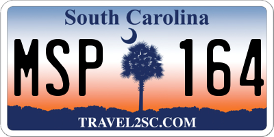 SC license plate MSP164
