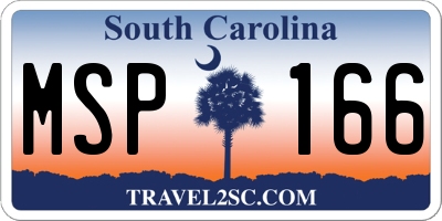 SC license plate MSP166