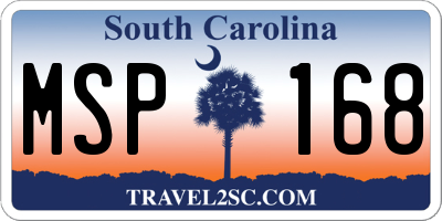 SC license plate MSP168