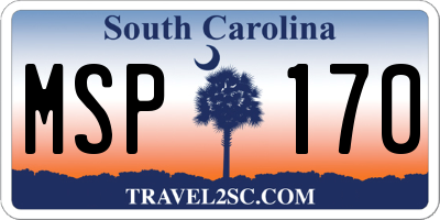 SC license plate MSP170