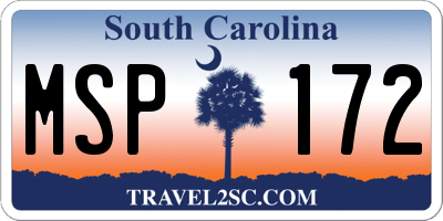 SC license plate MSP172