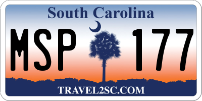 SC license plate MSP177