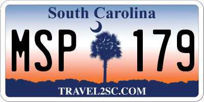 SC license plate MSP179