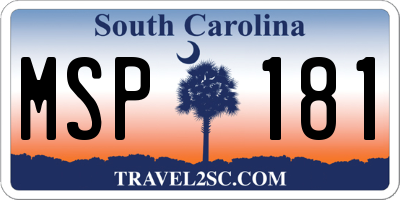 SC license plate MSP181