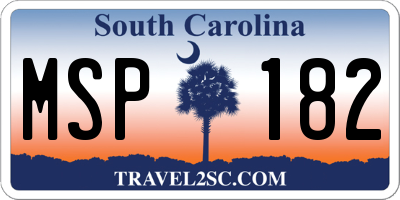 SC license plate MSP182