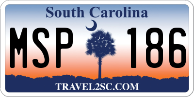 SC license plate MSP186