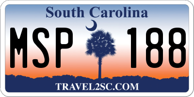 SC license plate MSP188