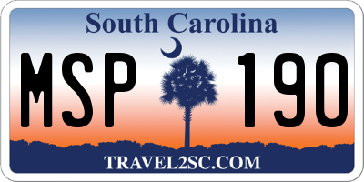 SC license plate MSP190