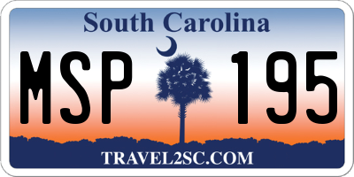 SC license plate MSP195