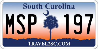 SC license plate MSP197