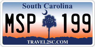 SC license plate MSP199