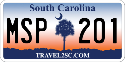 SC license plate MSP201