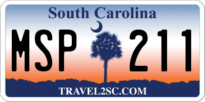 SC license plate MSP211