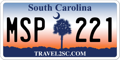 SC license plate MSP221