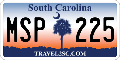 SC license plate MSP225