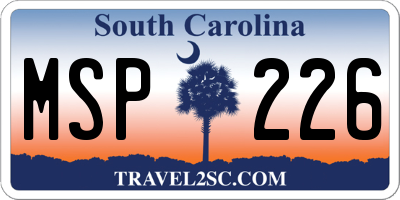 SC license plate MSP226