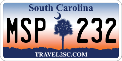 SC license plate MSP232