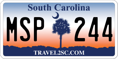 SC license plate MSP244
