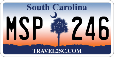 SC license plate MSP246