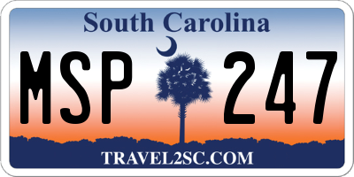SC license plate MSP247